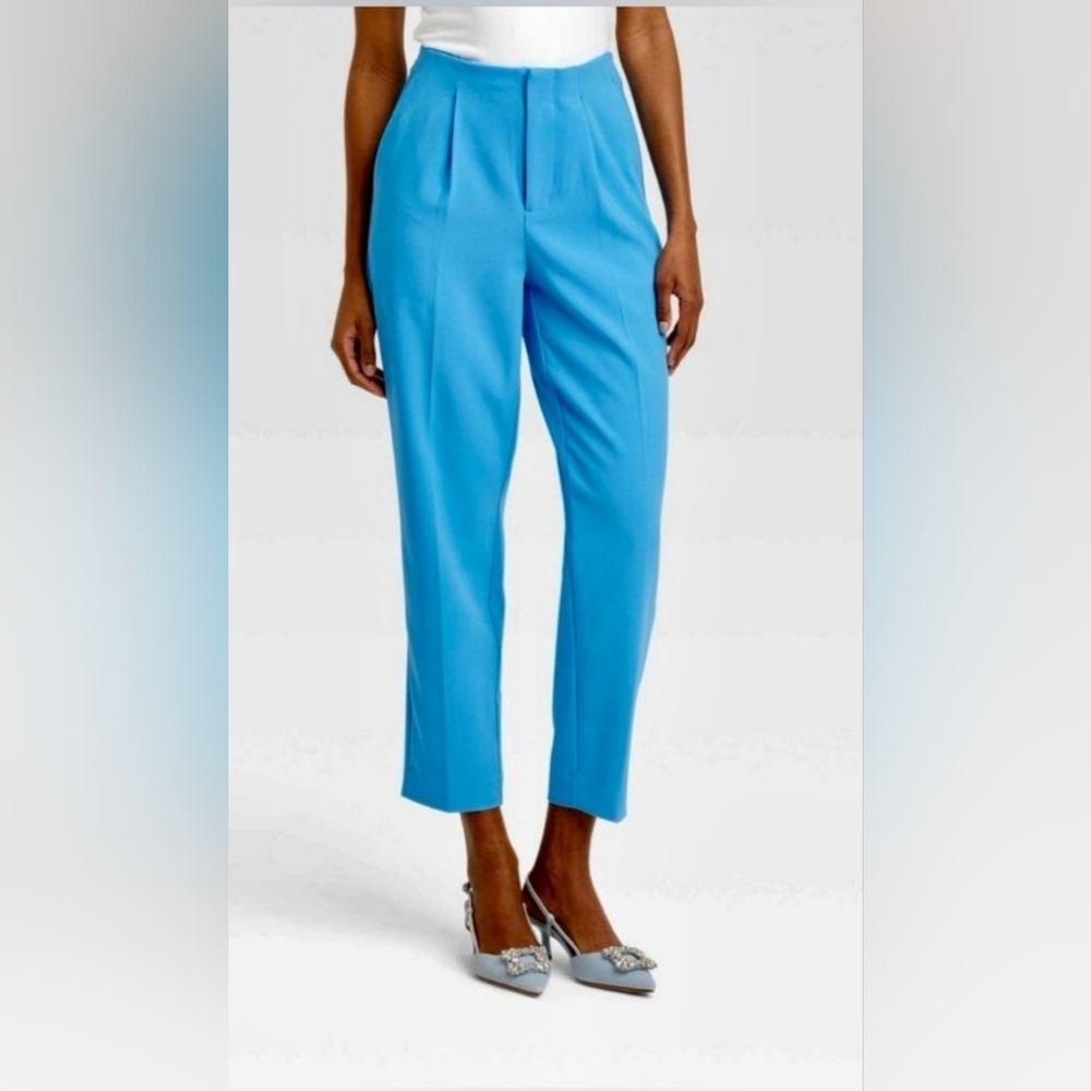 NWT A New Day Women's High Rise Tapered Leg Ankle Lightweight, Blue Sz 10 R